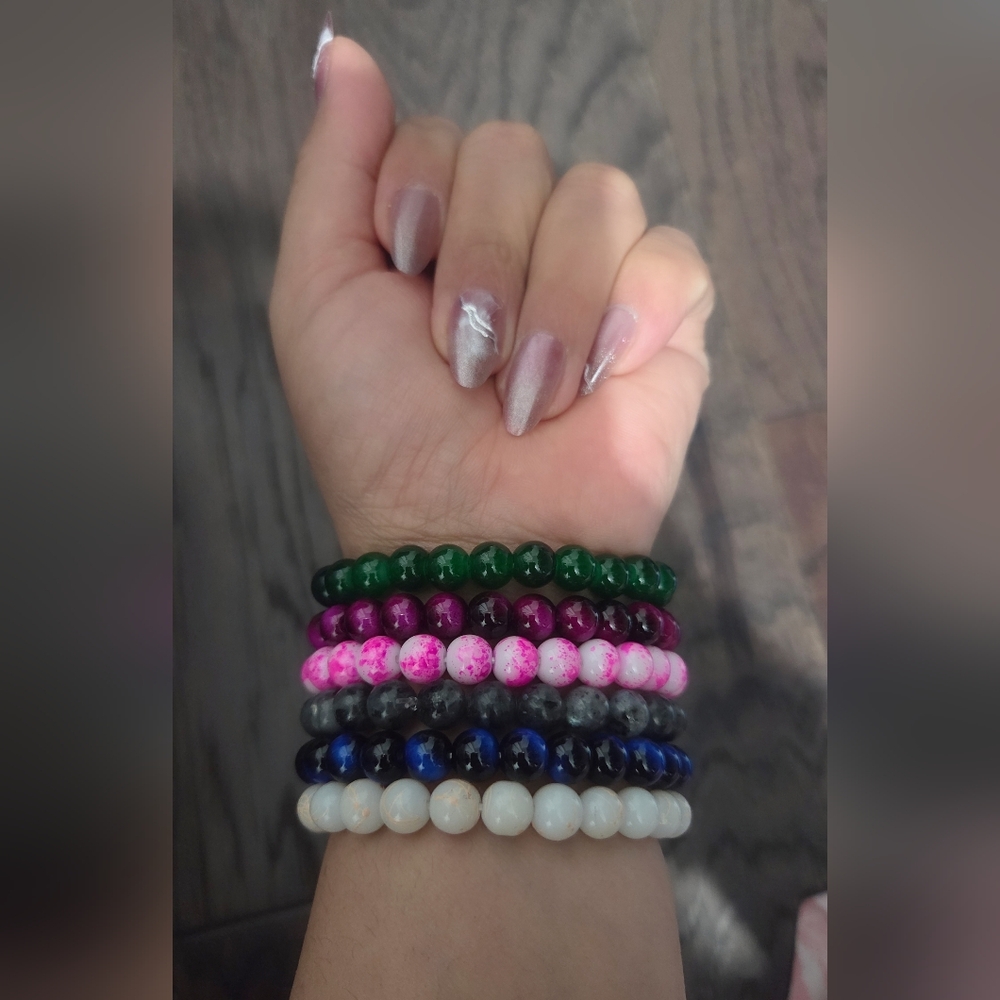 Colorful Beaded Bracelet Set rell Stone